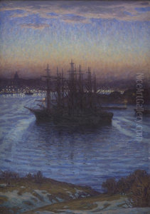 Anchoring Ships. Winter Anchoring Ships. Winter