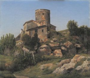 Turmbau in der romischen Campagna by Christoffer Wilhelm Eckersberg