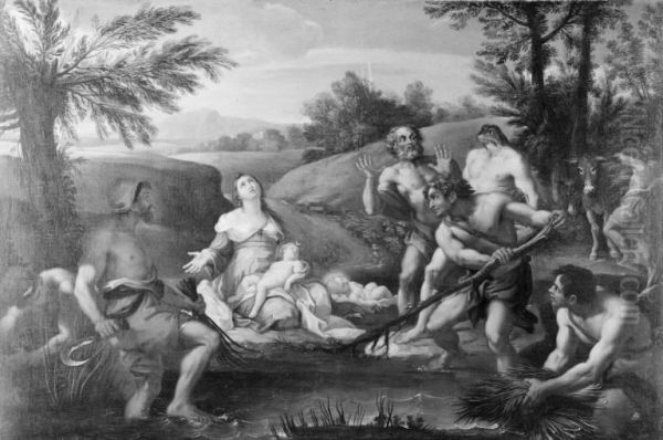 Latona forvandler Licias hyrder til froer. Motiv fra Ovids "Metamorfoser", VI sang - view 1