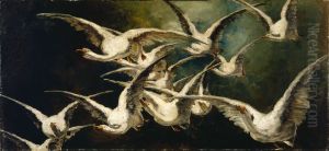 Flock of Geese by unknown