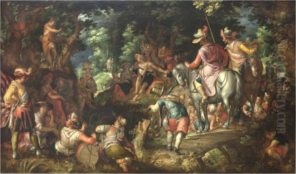 John the Baptist Preaching in the Forest - view 1
