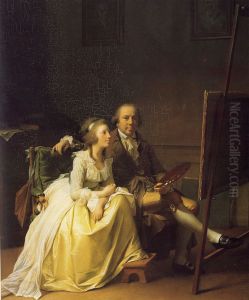 The Artist and his Wife Rosine, nee Dorschel by Jens Juel