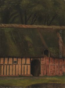 En bindingsvaerkslaenge ved Krabbesholm by Christen Dalsgaard