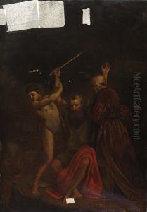 Moses, Aaron and Hur on Mount Horeb
