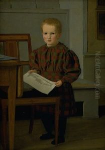 The Painter C.W. Eckersberg's Son Julius in his Fathers Studio by Christen Kobke
