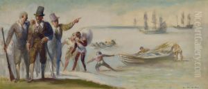 First Landing at Weymouth (Study for Post Office Mural, Weymouth Branch, Boston, MA) First Landing at Weymouth (Study for Post Office Mural, Weymouth Branch, Boston, MA)