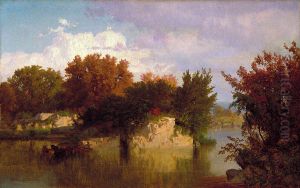 Trees along Stream in Fall by William Trost Richards