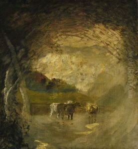 Landscape with Trees and Cattle by Albert Pinkham Ryder