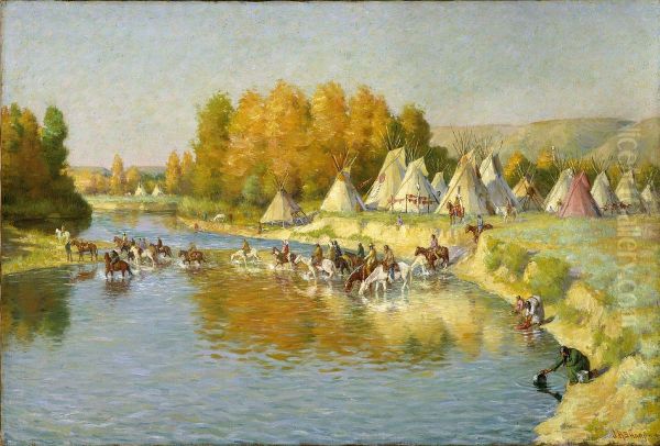 Encampment of Crow Indians - view 1