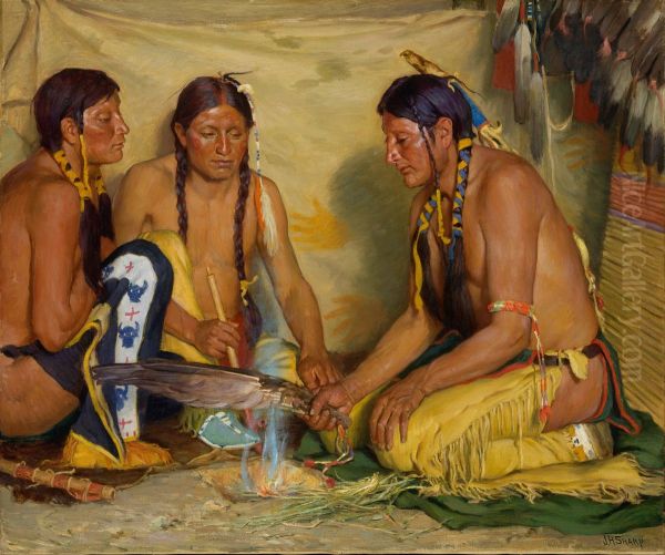 Making Sweet Grass Medicine, Blackfoot Ceremony - view 1
