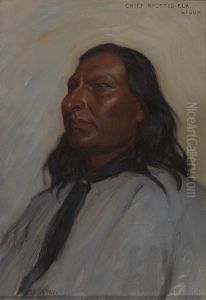 Spotted Elk, Chief by Joseph Henry Sharp
