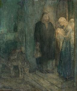 Departure into Egypt (At the Inn) by Henry Ossawa Tanner