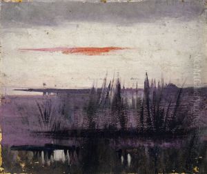 The Sky Simulated by White Flamingoes study for book, Concealing Coloration in the Animal Kingdom by Abbott Handerson Thayer
