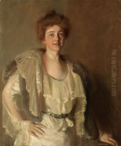 Alice Barney in Whites and Browns - view 1
