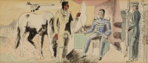 Osceola (study for Tallahassee mural) by Edward Buk Ulreich