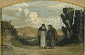Monks on the Appian Way by unknown