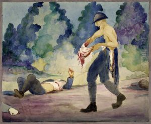 Stragglers--French Wounded in the Retreat of Chateau-Thierry by Claggett Wilson