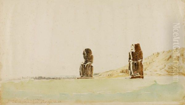 Statues at Memnon, Thebes - view 1