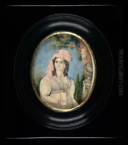 Dama desconocida con turbante rosa (Lady with Pink Turban) by Francisco Estanislao Goyena y O'Daly