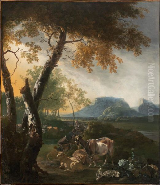 Landscape with Goats - view 1