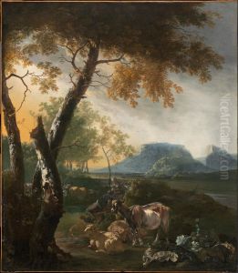 Landscape with Goats by Adam Pynacker