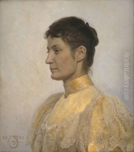 Portrait of Marie Oppermann by August Jerndorff