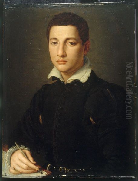 Portrait of a Young Man Writing - view 1