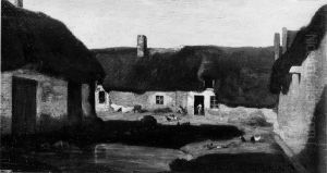 Farmyard by Alexandre-Gabriel Decamps
