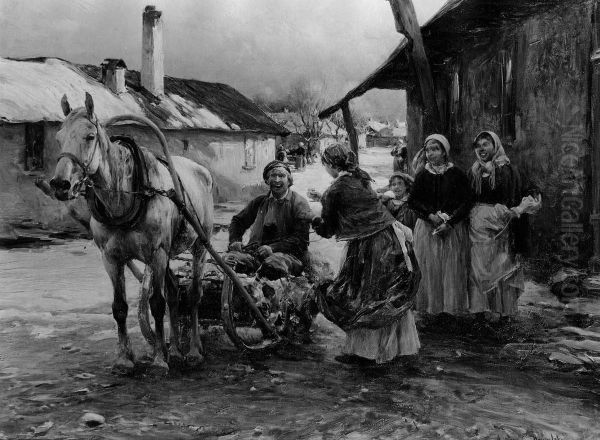 In a Polish Village - view 1