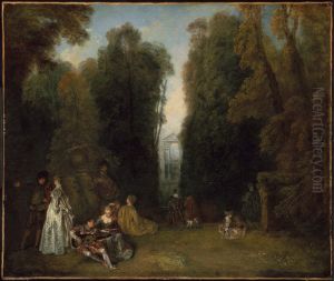 La Perspective (View through the Trees in the Park of Pierre Crozat) by Jean-Antoine Watteau