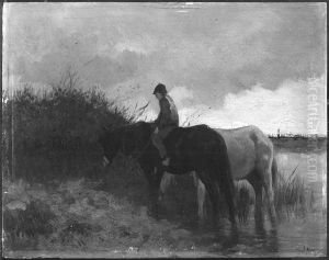 Horses Drinking by Anton Mauve
