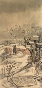 Iowa Landscape (mural study, left panel of tryptich for Monticello, Iowa Post Office) Iowa Landscape (mural study, left panel of tryptich for Monticello, Iowa Post Office)