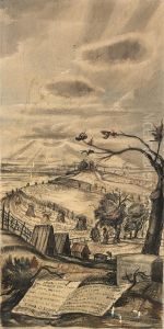 Iowa Landscape (mural study, right panel of triptych for Monticello, Iowa Post Office) Iowa Landscape (mural study, right panel of triptych for Monticello, Iowa Post Office)