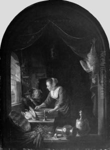 Kitchen Scene by Gerrit Dou