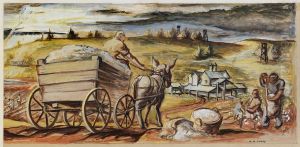 Cotton Time (mural study, Arcadia, Louisiana Post Office)