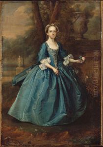 Portrait of a Woman Standing in a Garden Portrait of a Woman Standing in a Garden