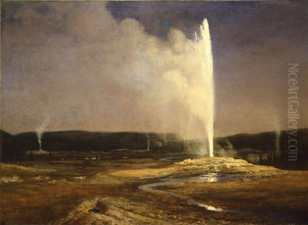Geysers in Yellowstone - view 1