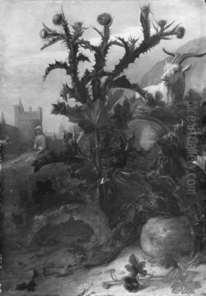 Thistle, Pumpkin and a Goat - view 1