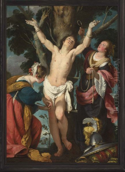 Saint Sebastian Tended by Saint Irene and Her Maid - view 1