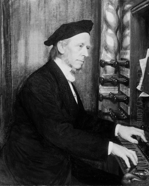 Domorganist i Roskilde, professor Hans Matthison-Hansen,kunstnerens svigerfader - view 1