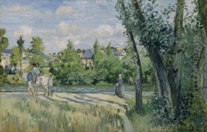 Lumiere du soleil sur la route, Pontoise by Camille Pissarro
