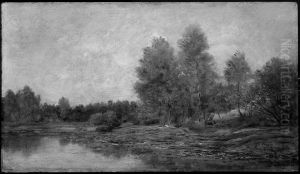 Riverbank in Spring by Charles-Francois Daubigny