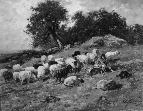 Shepherd and Sheep - view 1