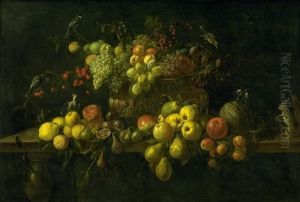 Still Life with Fruit on a Table by Adriaen van Utrecht