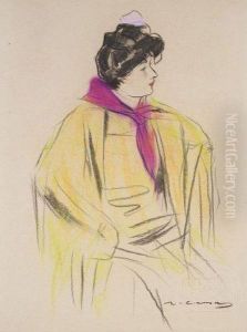 Portrait De Femme by Ramon Casas