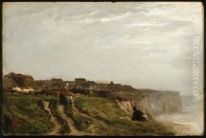 On the Cliff by Constant Troyon