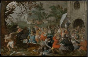 Men and Animals Struggling Against Death & Father Time by David Vinckboons I