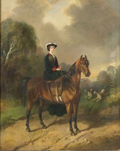 Kejserinde Eugenie til hest by Carl Fredrik Kiorboe