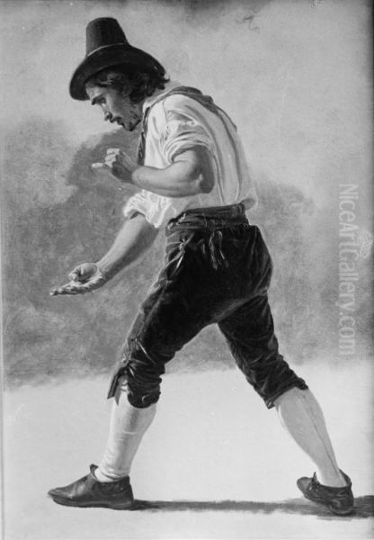 Study of a Roman playing Morra - view 1