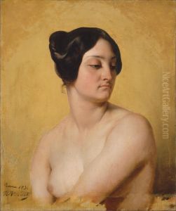 Study of Olympe Pelissier as Judith by Horace Vernet